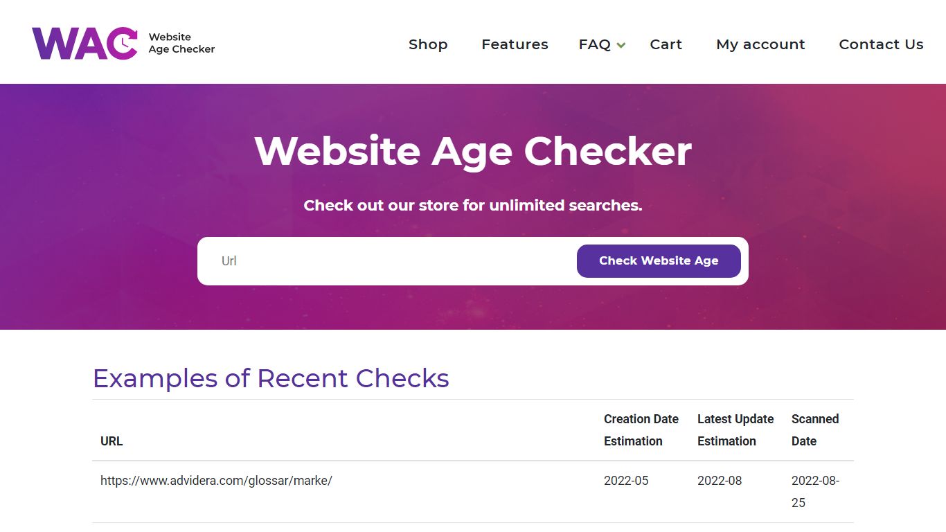 Website Age Checker - Find Out the Age of a Website